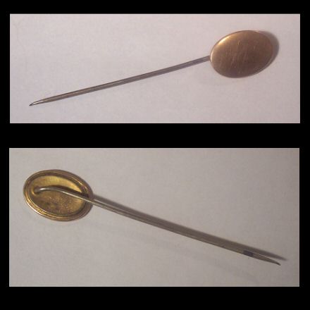 Antique Gold over Brass Stick Pin