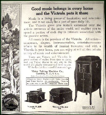 1915 Advertisement VICTROLA w/ WATERFALL ART