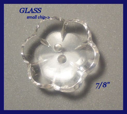 Clear Glass Floret Button